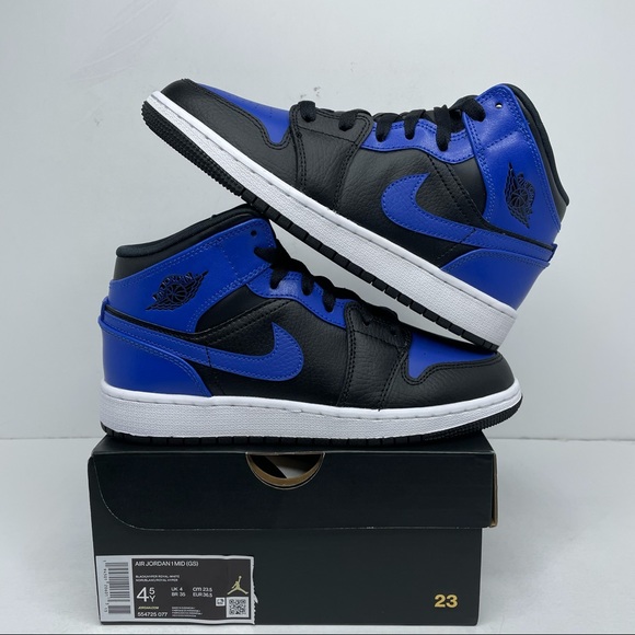 Jordan Shoes - Nike Air Jordan 1 Retro Mid GS “Hyper Royal” NEW